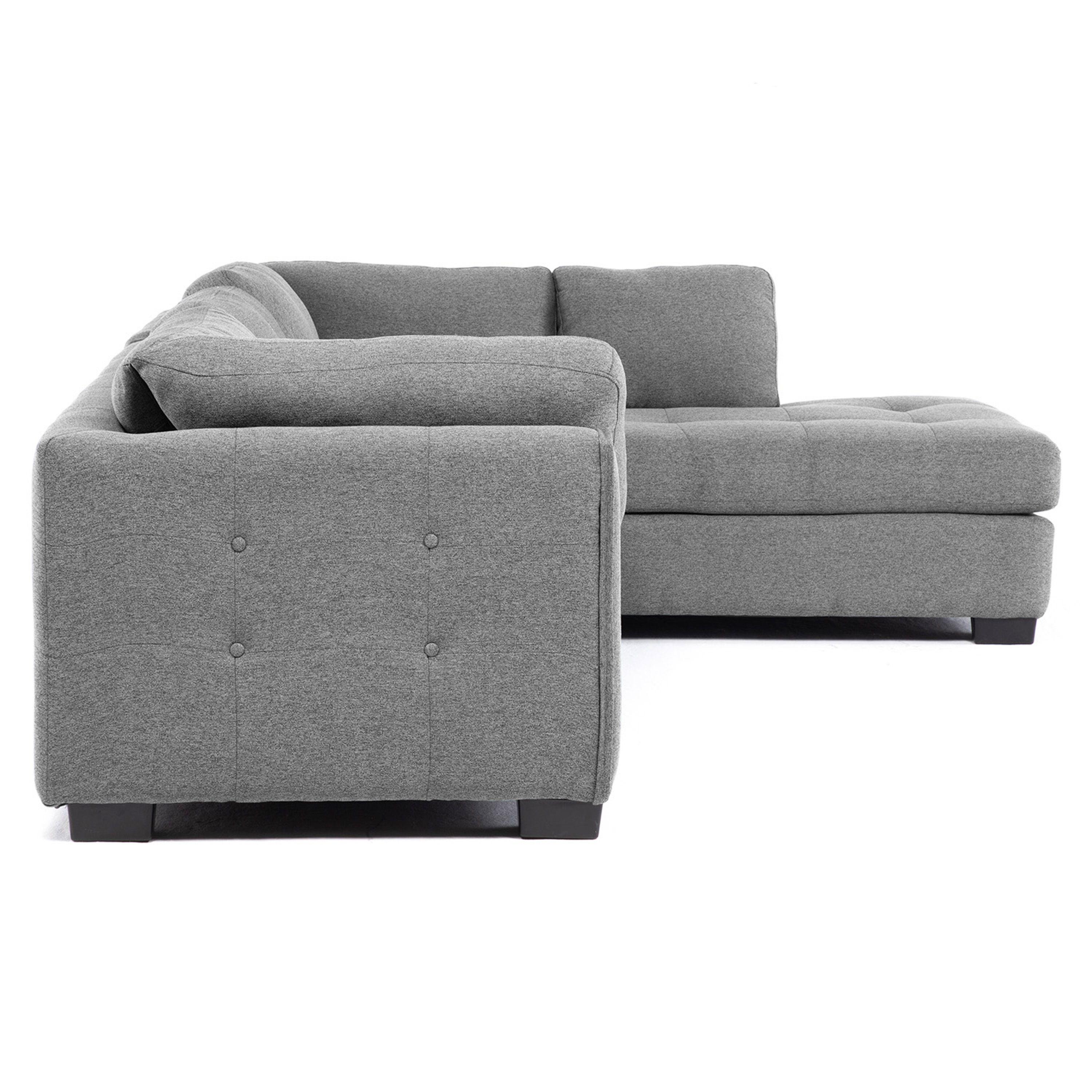 Sofa Seccional Londres 6 Cuerpos Lino Gris Derecho Resortes-5
