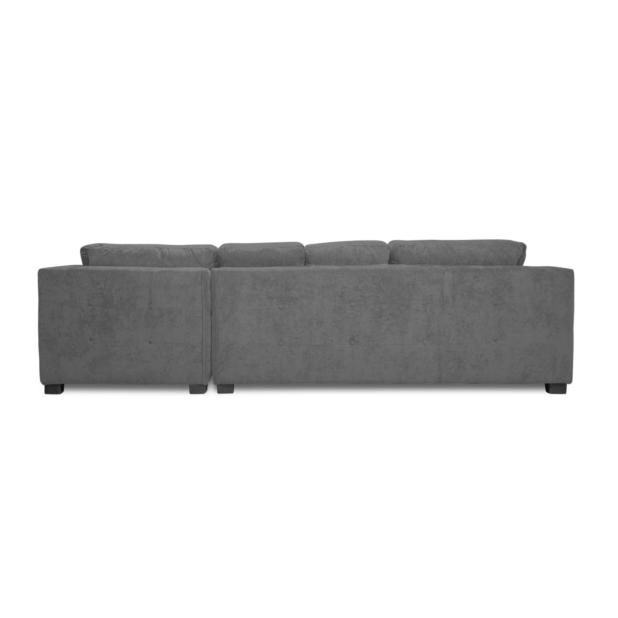 Sofa Seccional Londres 6 Cuerpos Chenille Gris Derecho Resortes-4