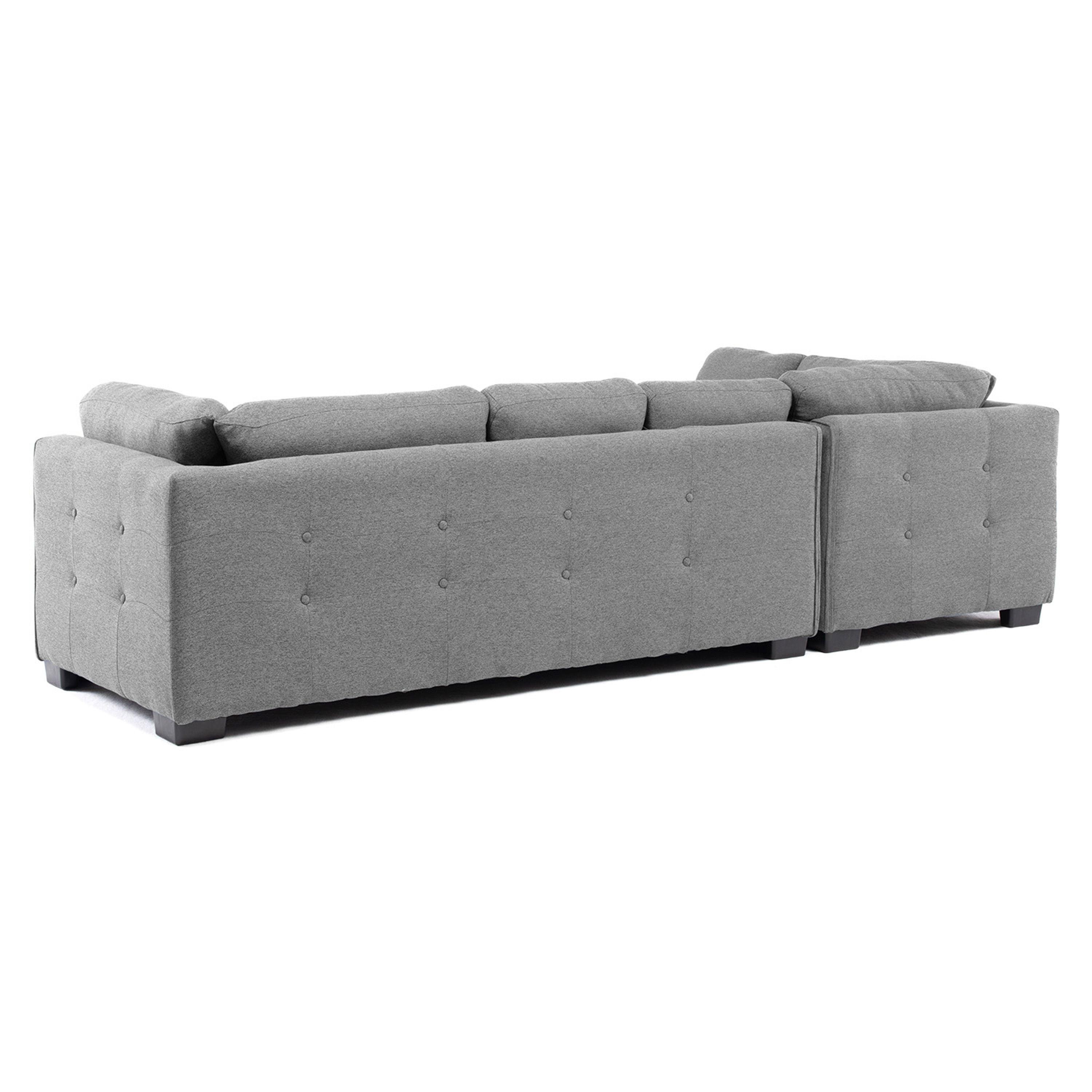 Sofa Seccional Londres 6 Cuerpos Lino Gris Izquierdo Resortes-5