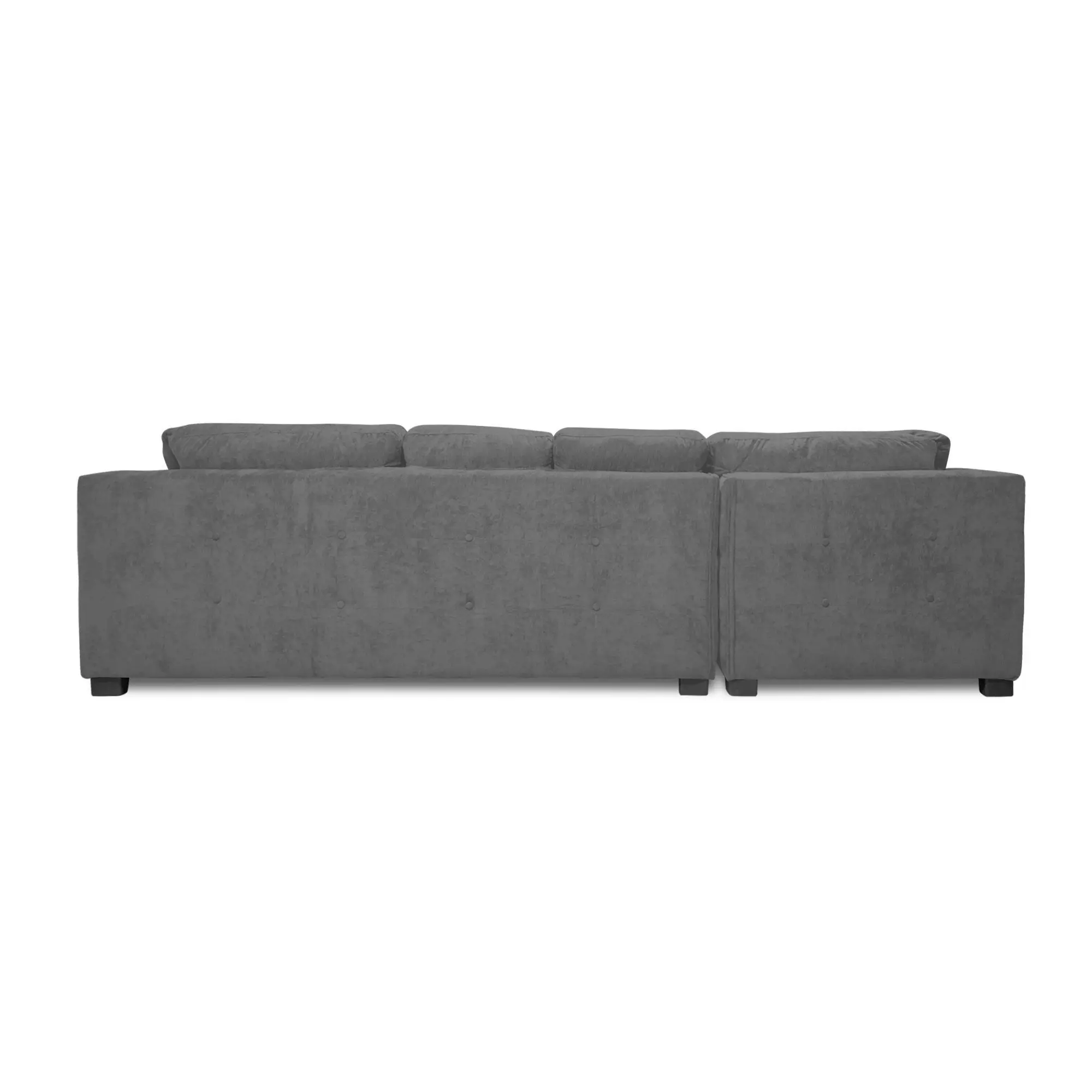 Sofa Seccional Londres 6 Cuerpos Chenille Gris Izquierdo Resortes-4