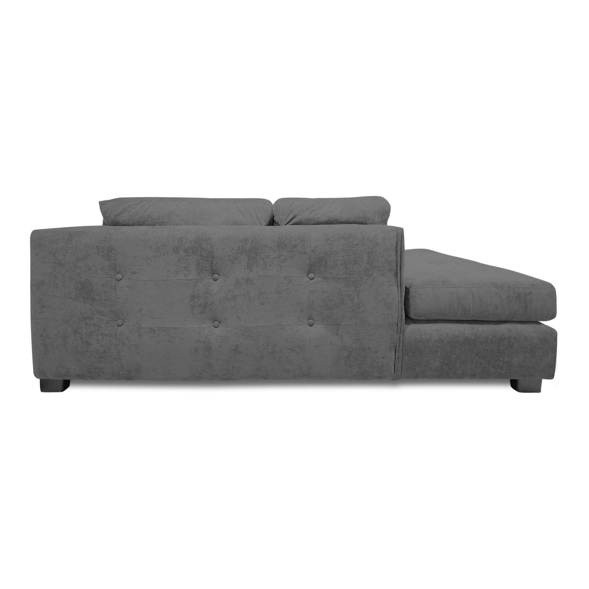 Sofa Seccional Londres 6 Cuerpos Chenille Gris Izquierdo Resortes-5