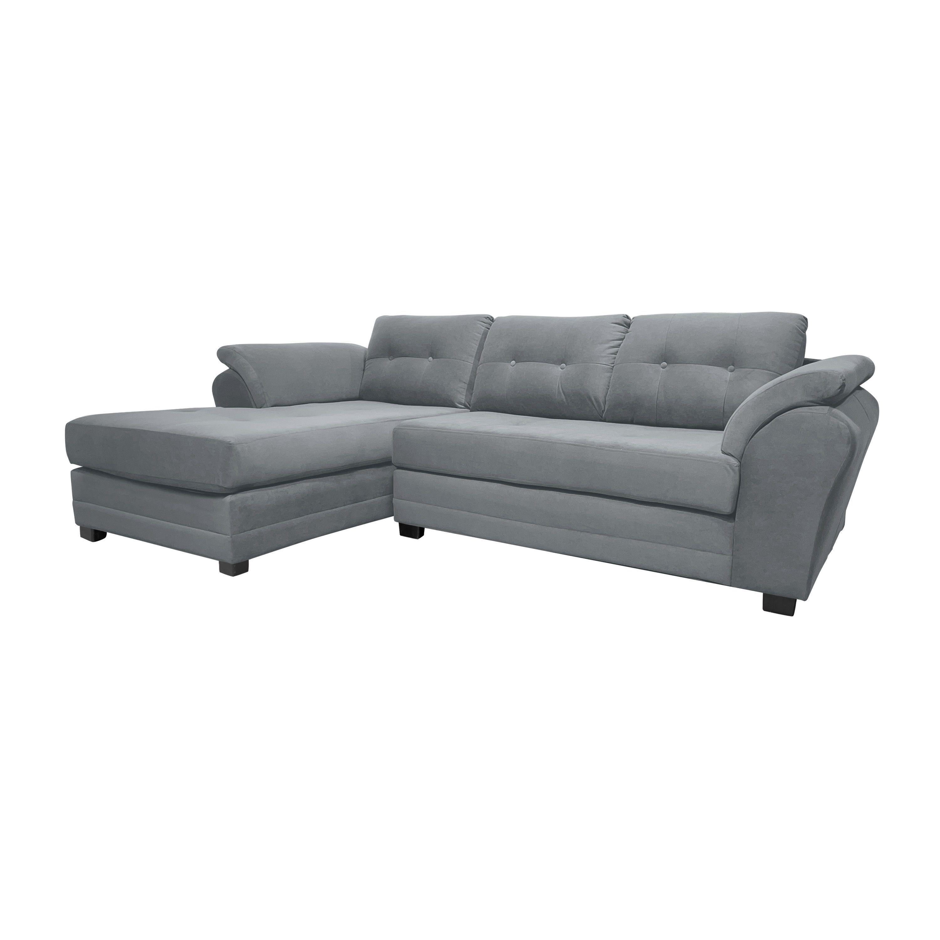 Sofa Seccional Samy 4 Cuerpos Gris Izquierdo Resorte-3