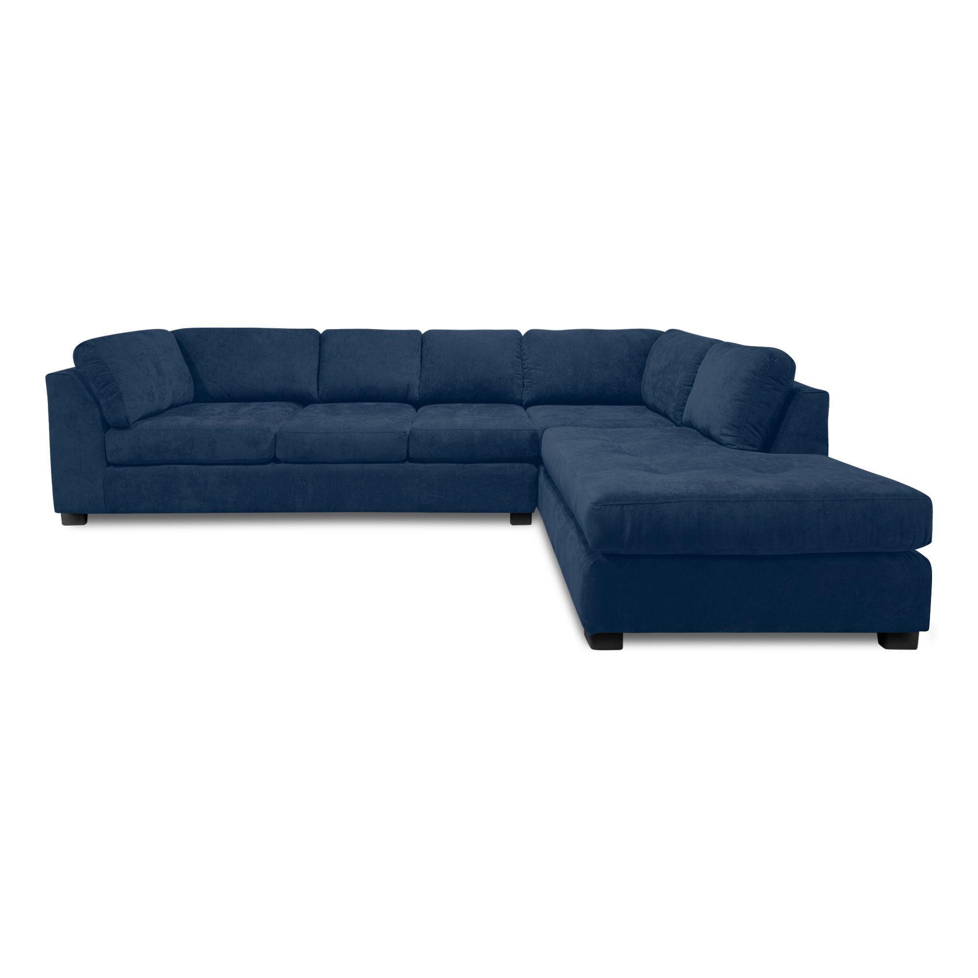 Sofa Seccional Londres 6 Cuerpos Chenille Azul Derecho Resortes-2
