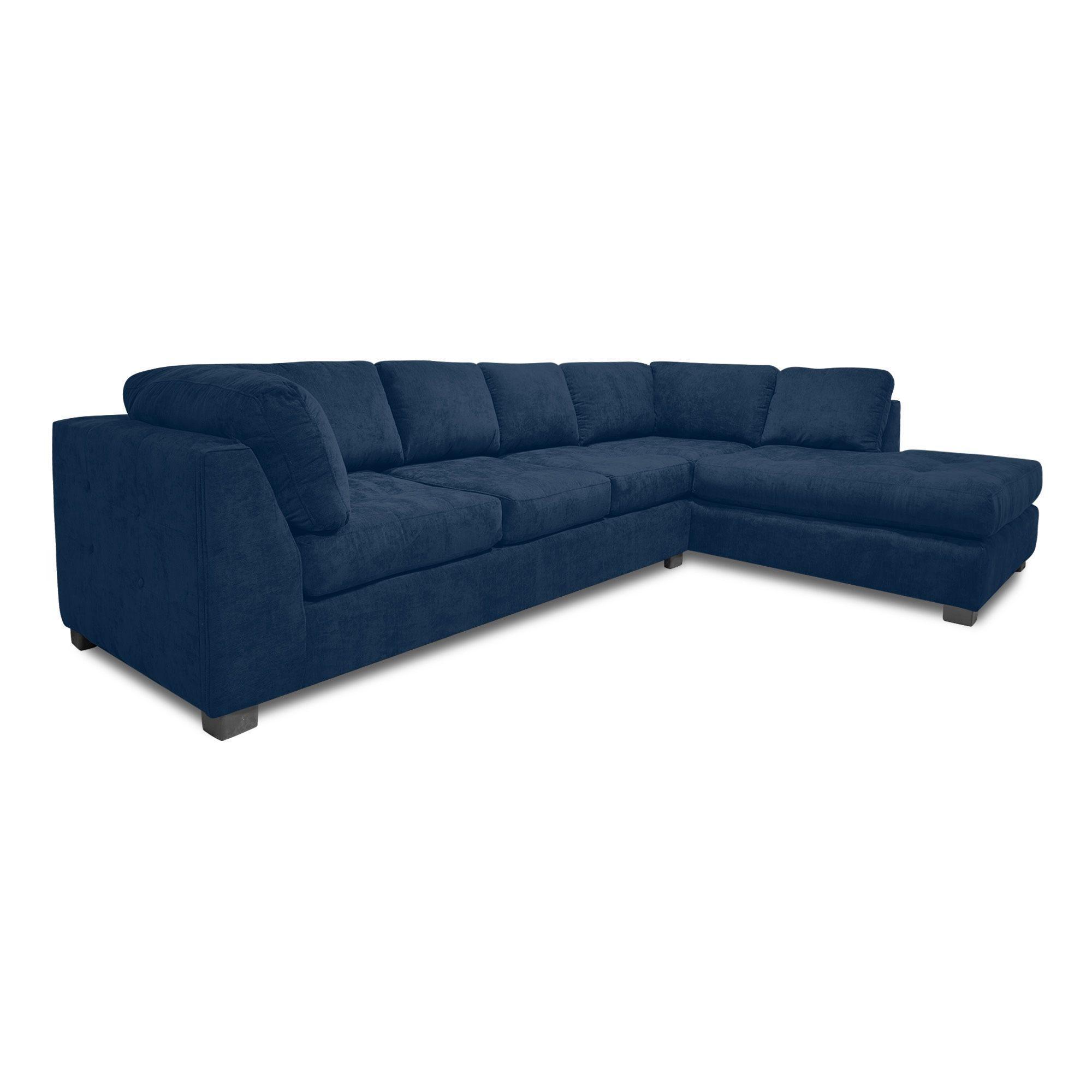 Sofa Seccional Londres 6 Cuerpos Chenille Azul Derecho Resortes-3
