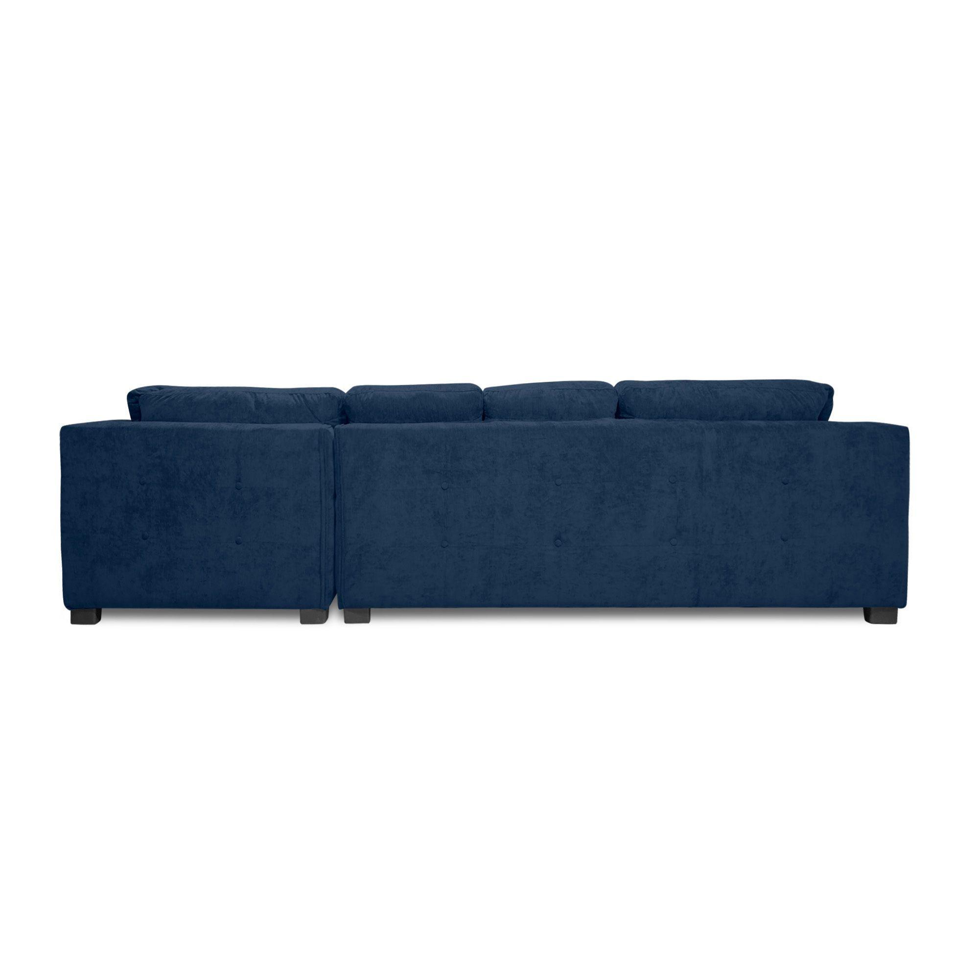 Sofa Seccional Londres 6 Cuerpos Chenille Azul Derecho Resortes-4
