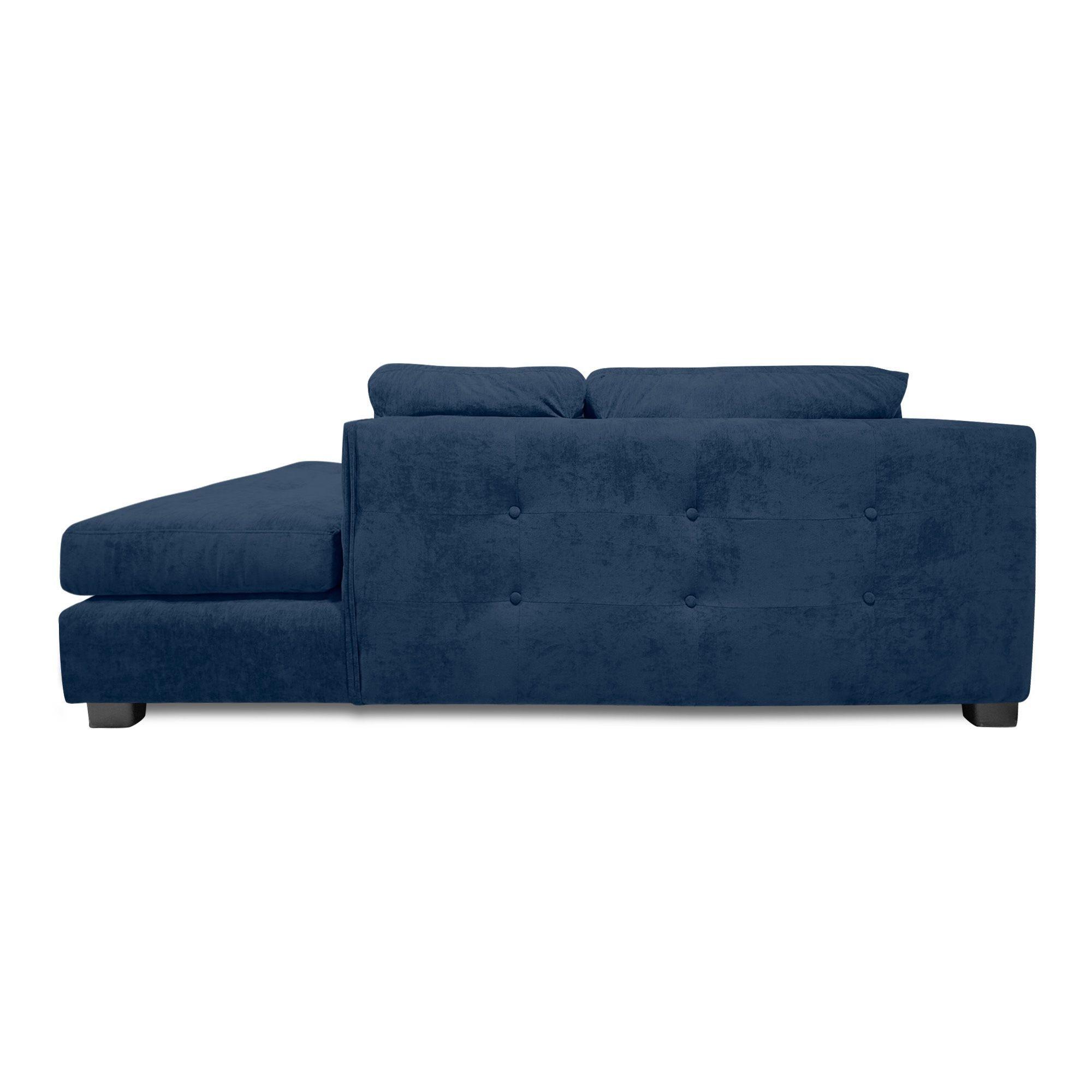 Sofa Seccional Londres 6 Cuerpos Chenille Azul Derecho Resortes-5