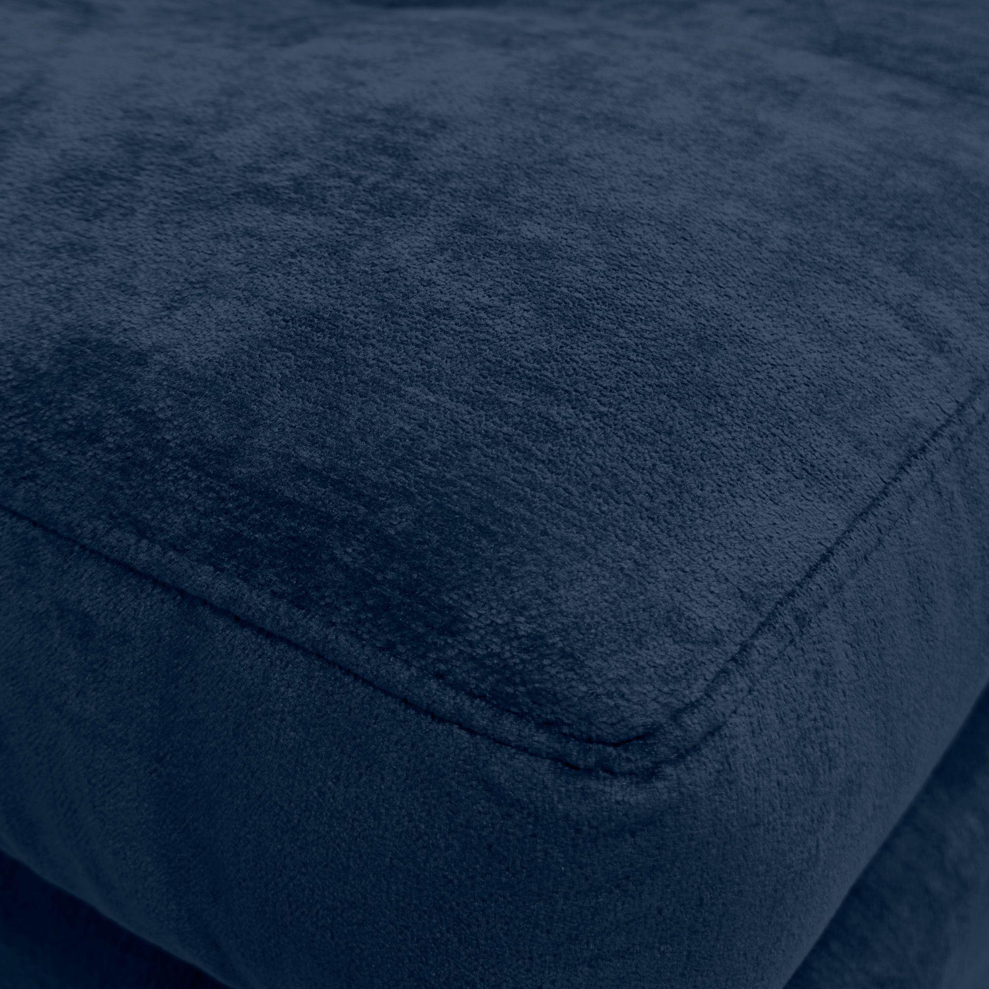 Sofa Seccional Londres 6 Cuerpos Chenille Azul Derecho Resortes-7