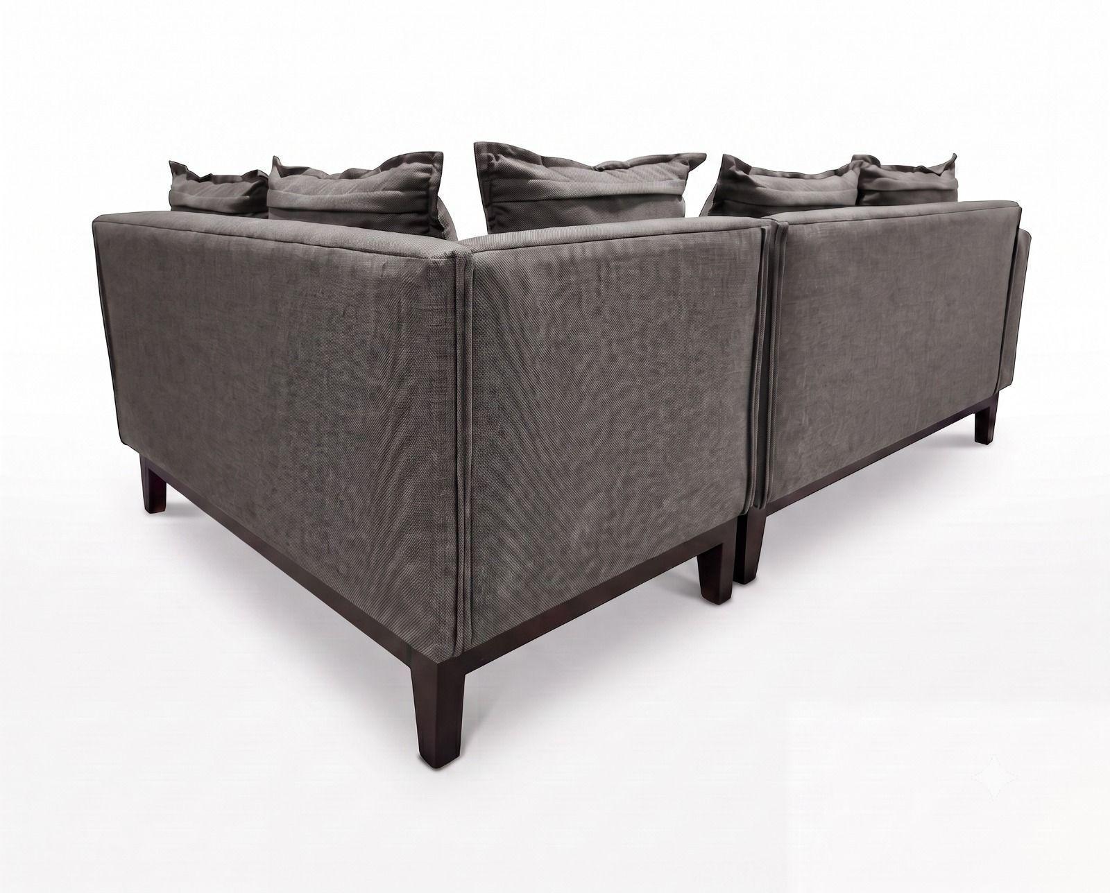 SOFA SECCIONAL BERLIN LINO GRIS DE-3