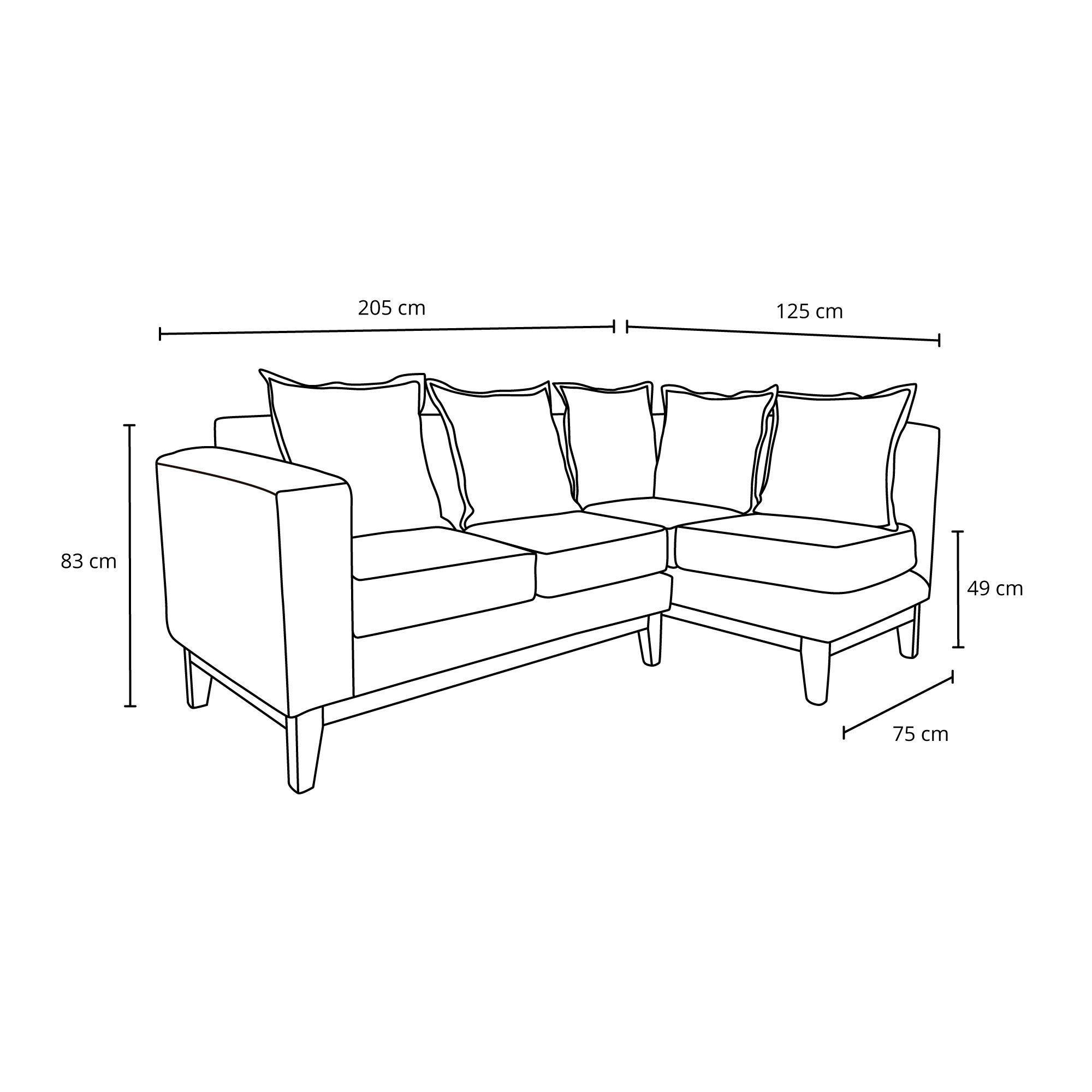 SOFA SECCIONAL BERLIN LINO GRIS DE-4