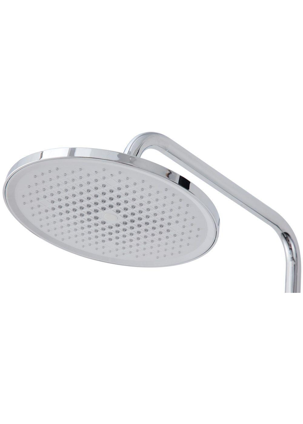 COLUMNA DUCHA TECLADO MONOMANDO 4 FUNCIONES PLATO REDONDO CROMADO-7