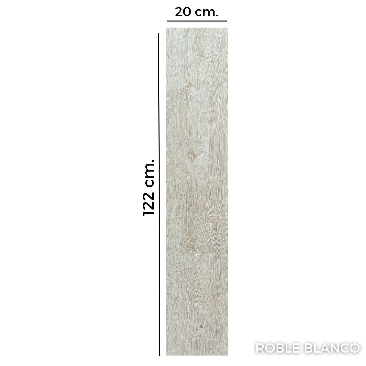 Piso Flotante 8 mm Roble Blanco 122x20 cm / 2.44 m2 (1 Caja 10 Uni)-2