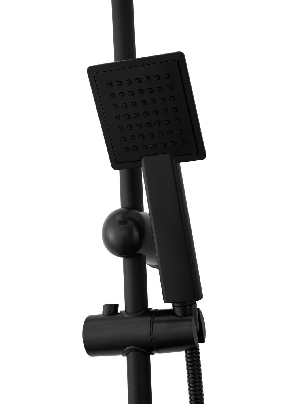 COLUMNA DE DUCHA JOYTEK PLATO CUADRADO NEGRO SH10MB-6