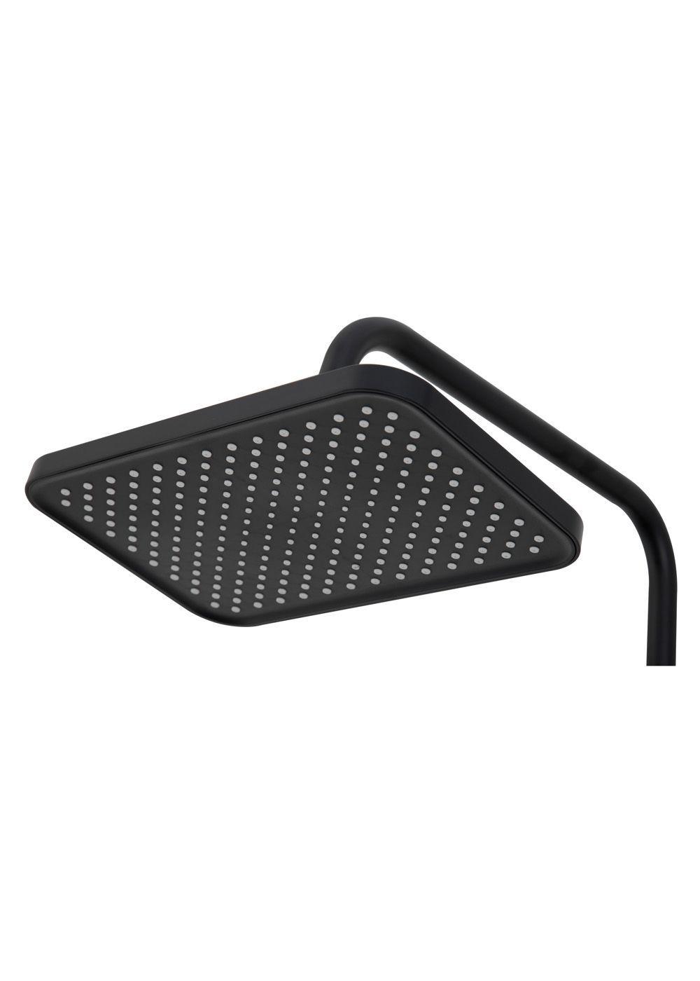 COLUMNA DUCHA TECLADO MONOMANDO 4 FUNCIONES PLATO RECTANGULAR NEGRA-6