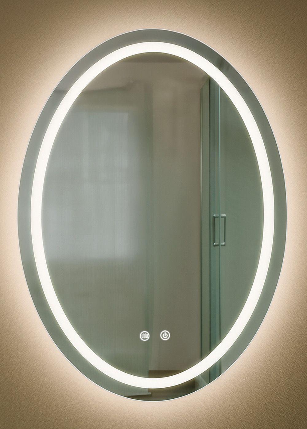 Espejo Ovalado Touch con Luz Led 3 colores 60 x 80 cm-5