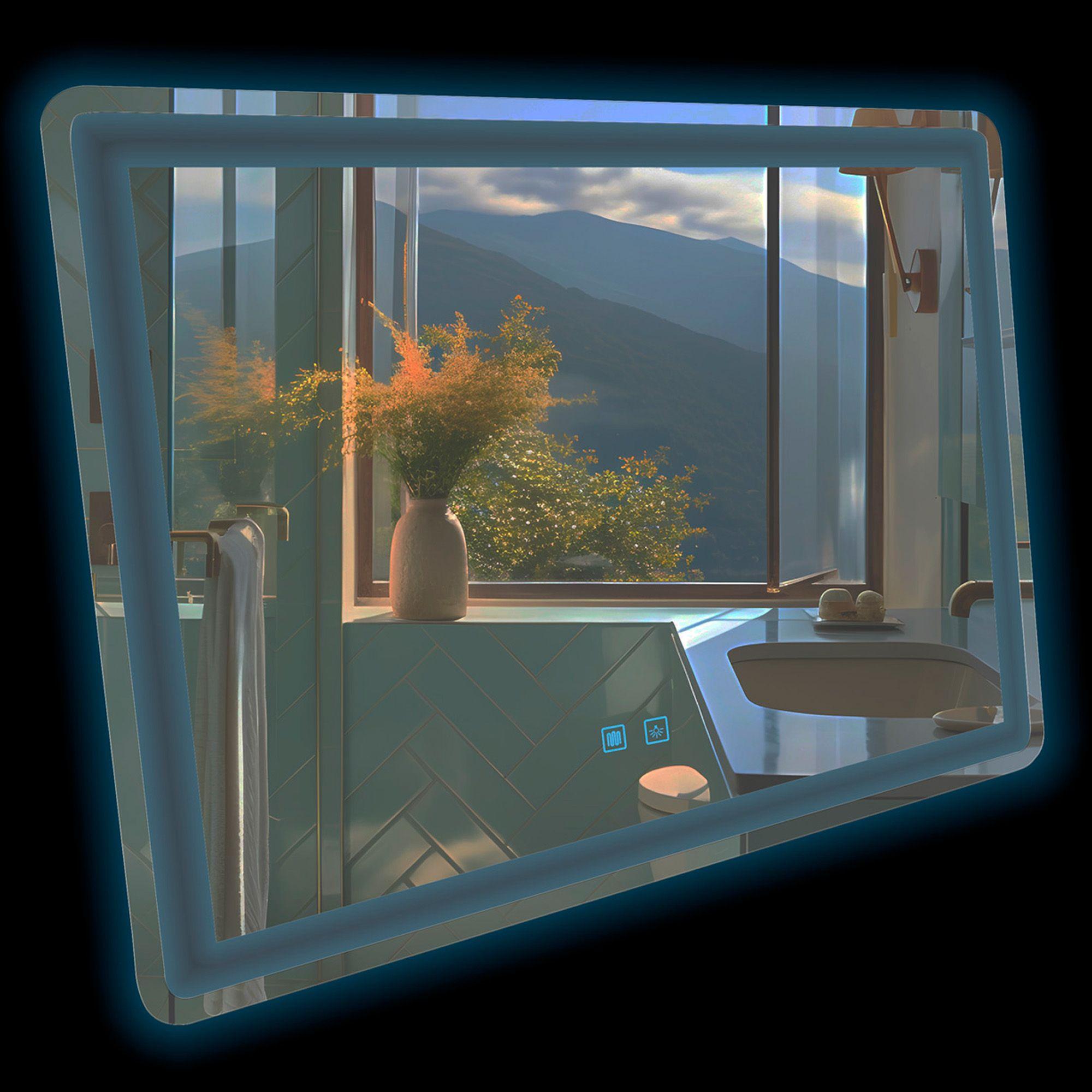 Espejo Led Rectangular Touch con Antiempañante Joytek 100x75 cm-3
