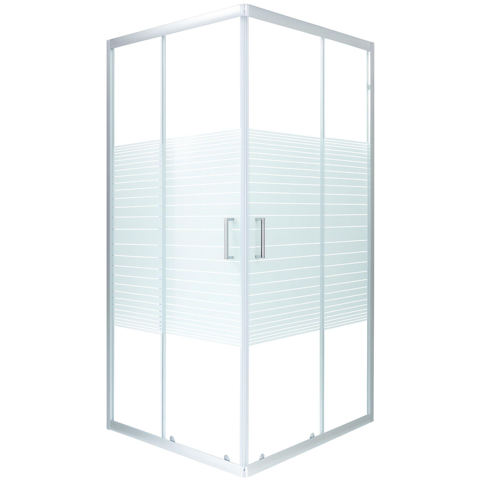 Shower Door Joytek Recto Strava Blanco 90x90x185cm Sin Receptáculo-0