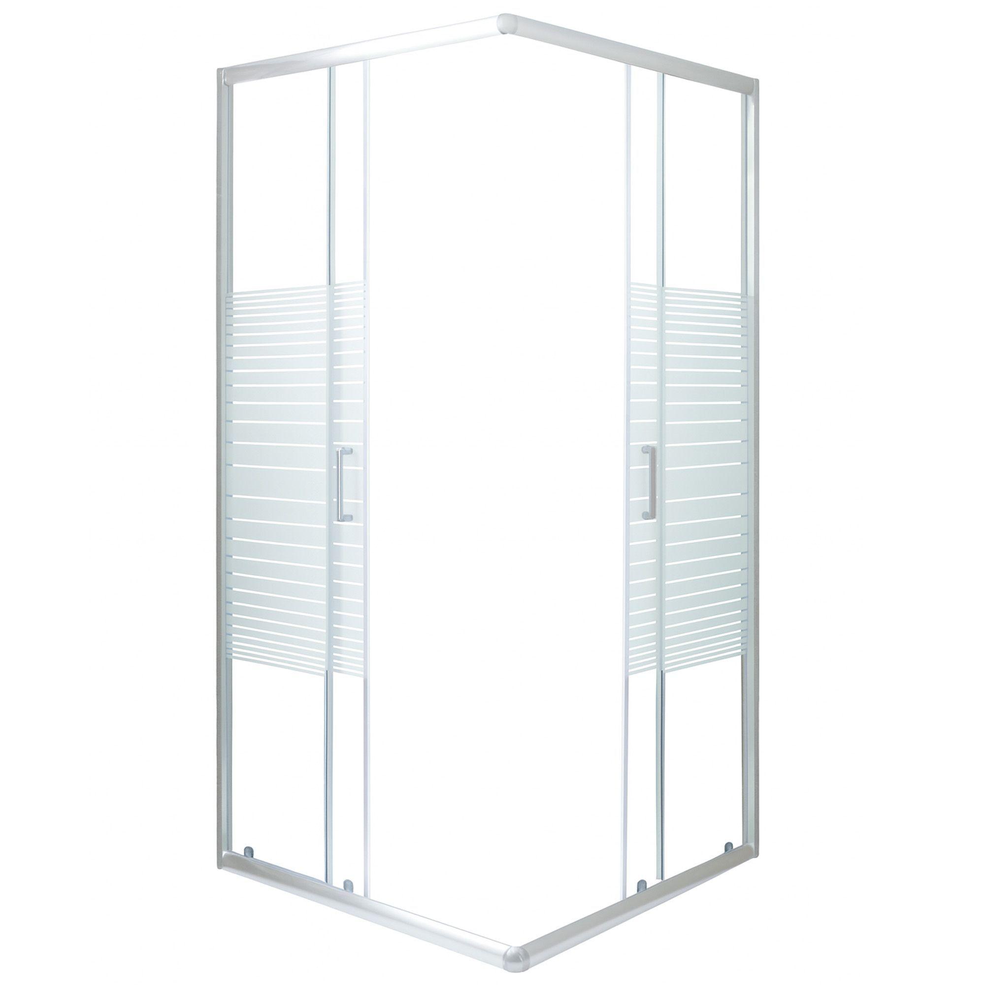 Shower Door Joytek Recto Strava Blanco 90x90x185cm Sin Receptáculo-1