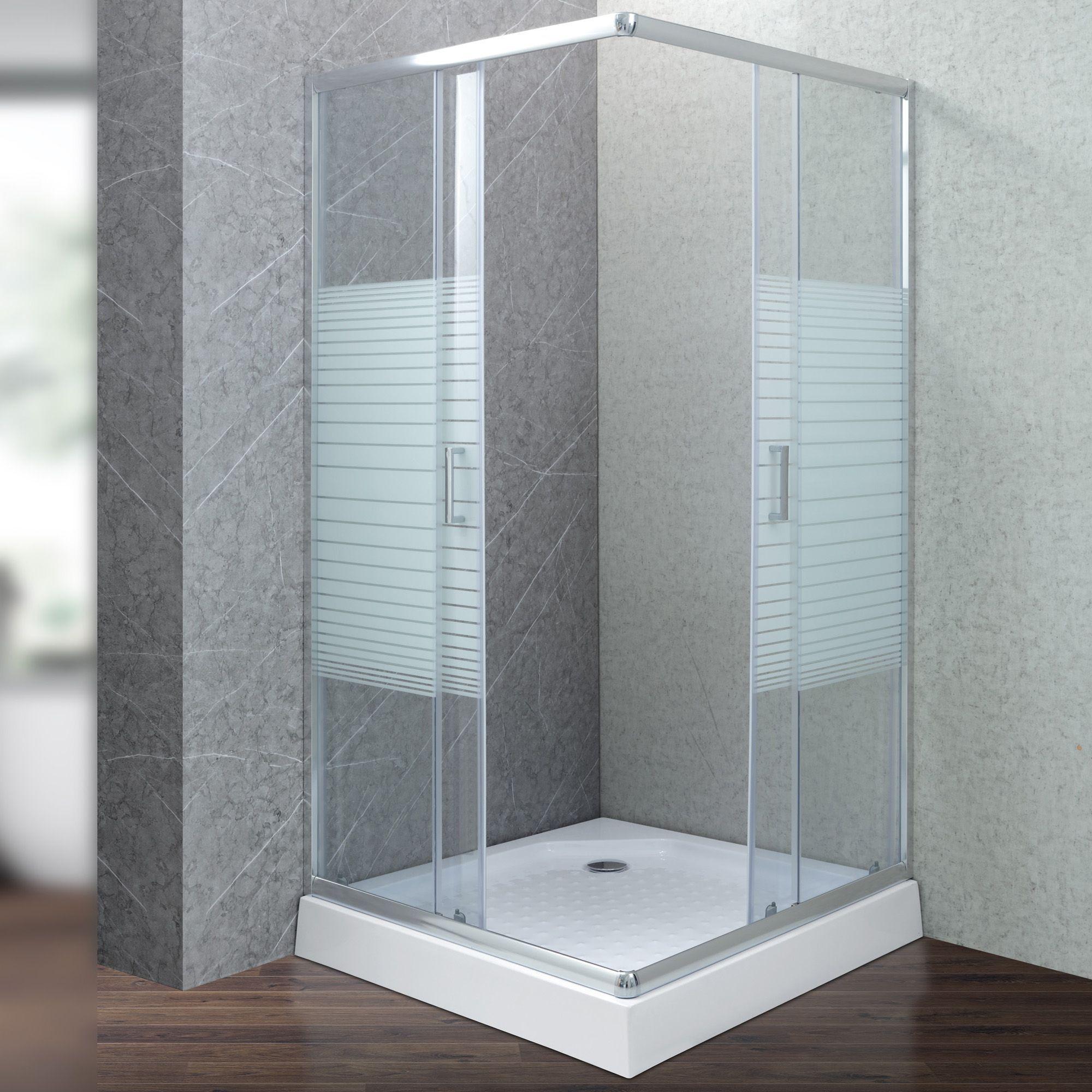 Shower Door Joytek Recto Strava Blanco 90x90x185cm Sin Receptáculo-3