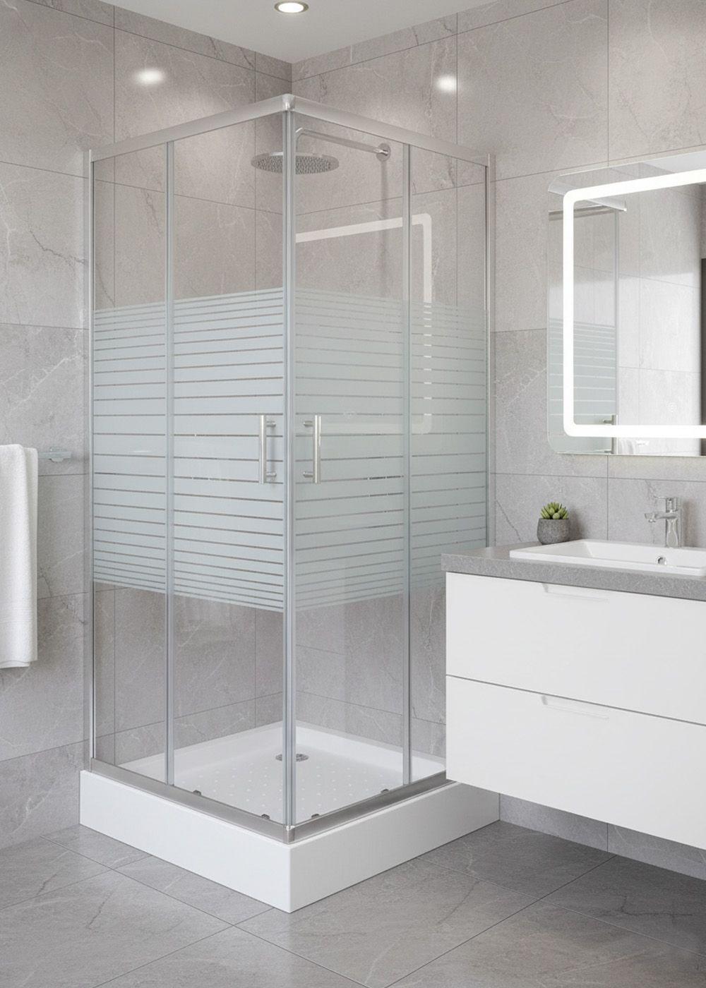 SHOWER DOOR JOYTEK RECTO STRAVA BLANCO 70X70X198 CM (INCLUYE RECEPTÁCULO)-3