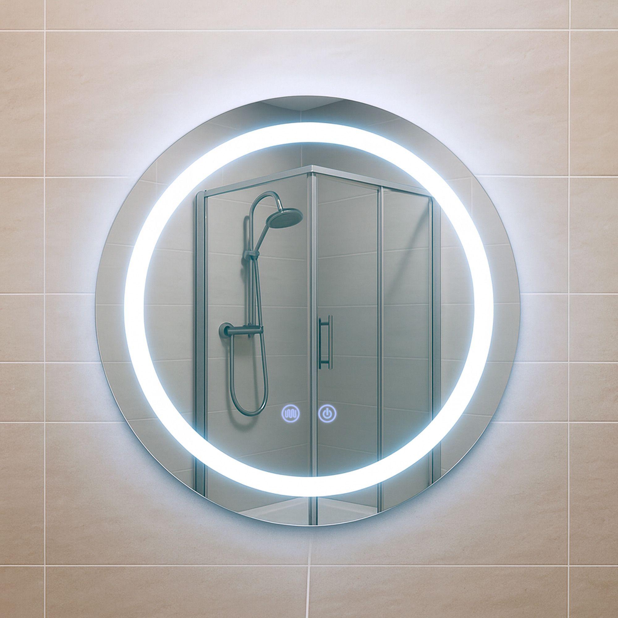 Espejo Redondo Touch con Luz Led 3 colores - 50 cm de Diámetro-0