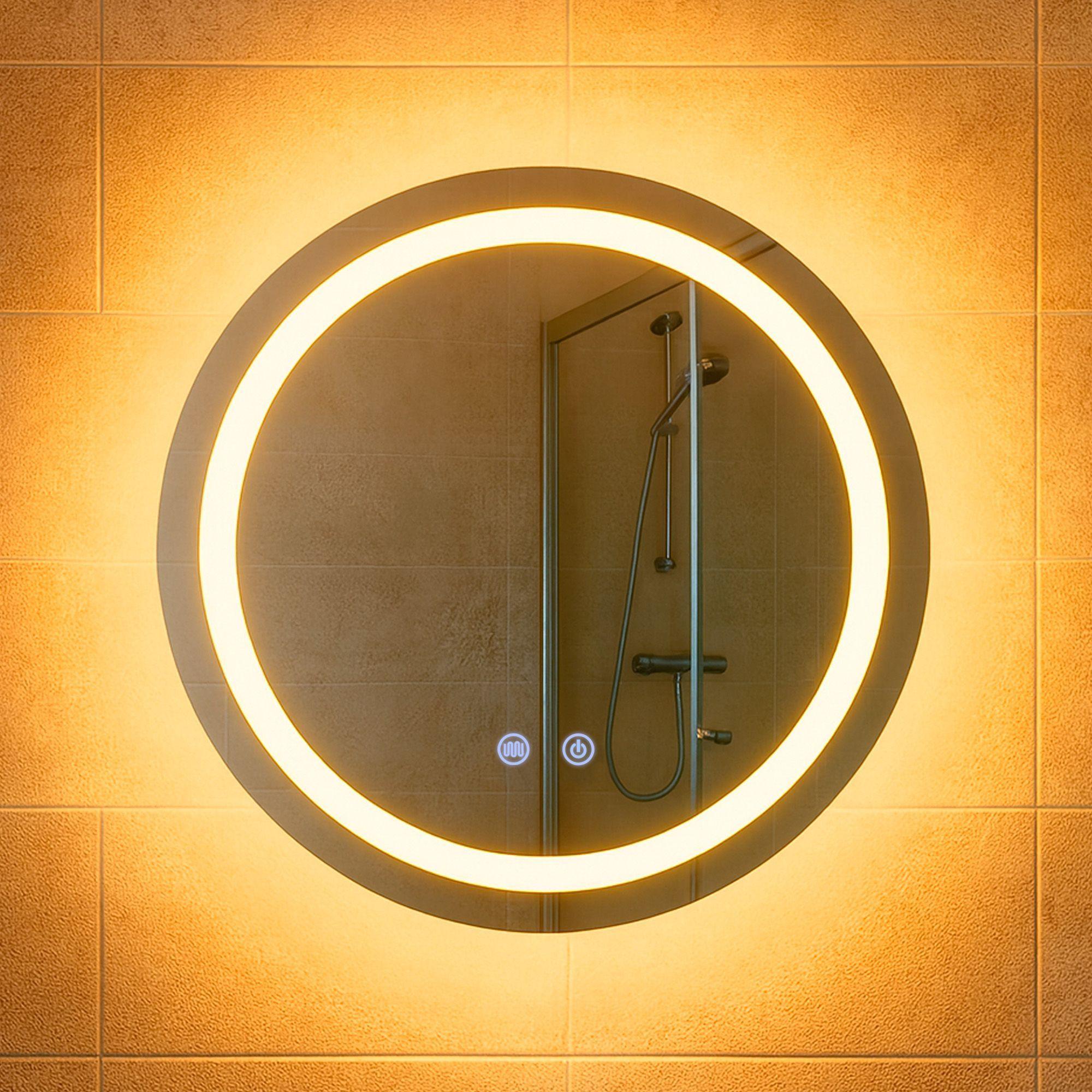 Espejo Redondo Touch con Luz Led 3 colores - 50 cm de Diámetro-1