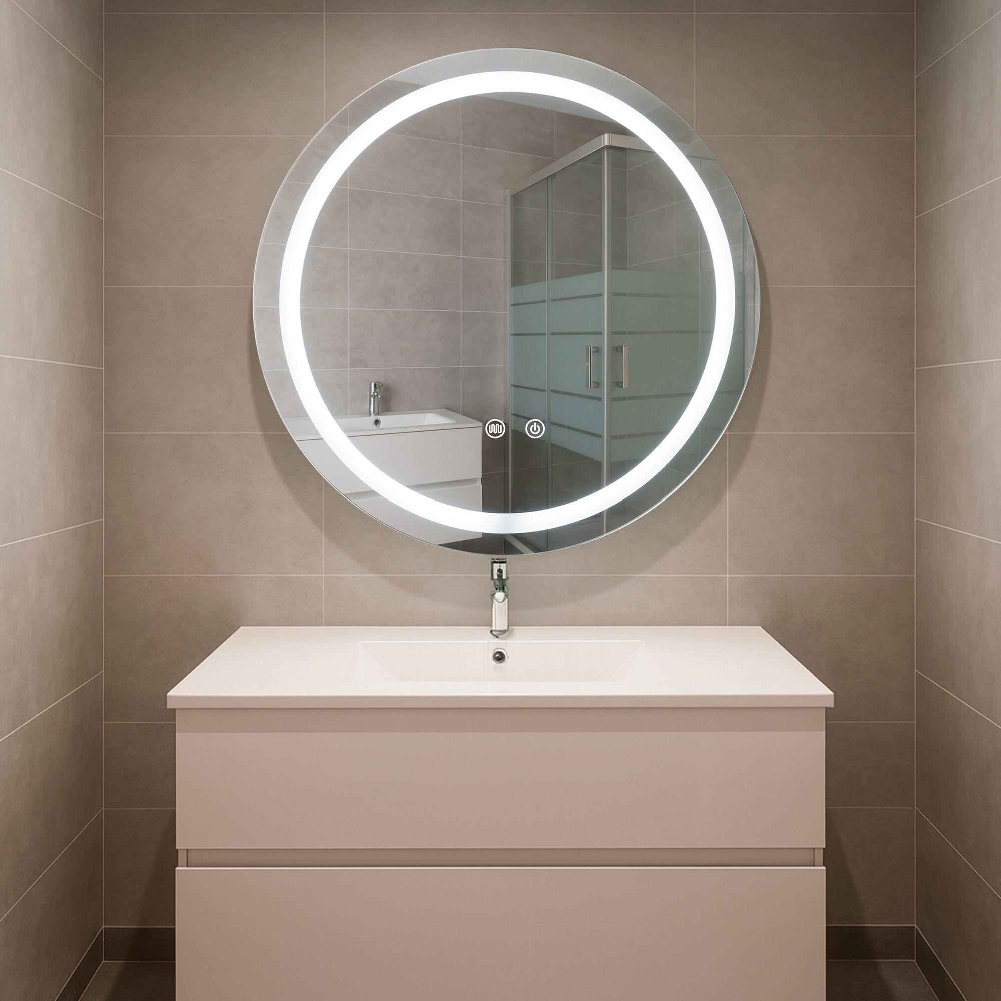 Espejo Redondo Touch con Luz Led 3 colores - 50 cm de Diámetro-3
