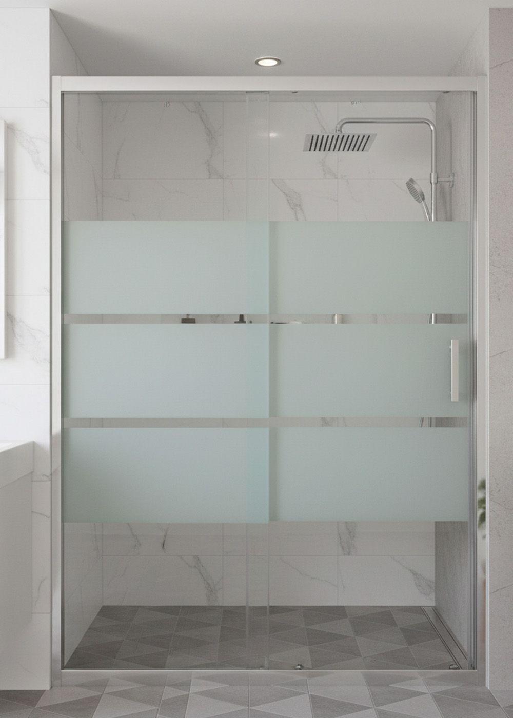 MAMPARA AJUSTABLE DE DUCHA STYLE 120-140 LINEAS BLANCAS (2 HOJAS)-4