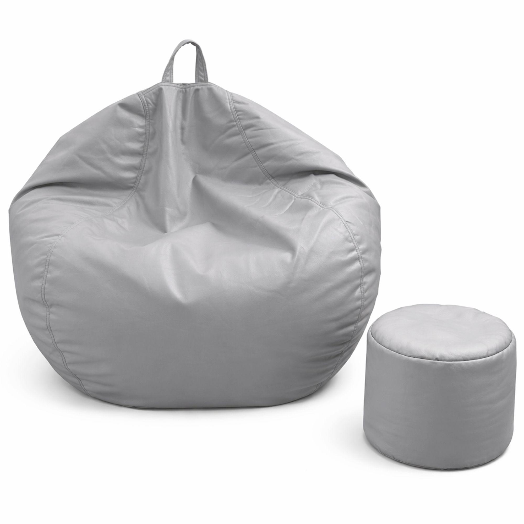 Puff Pera Eco Cuero talla XL Joytek Gris 120x80cm-2