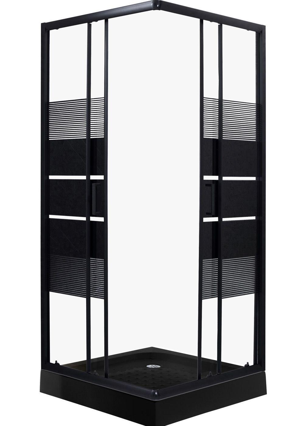 SHOWER DOOR JOYTEK STYLE RECTO NEGRO 90X90X198 CM (INCLUYE RECEPTÁCULO)-5