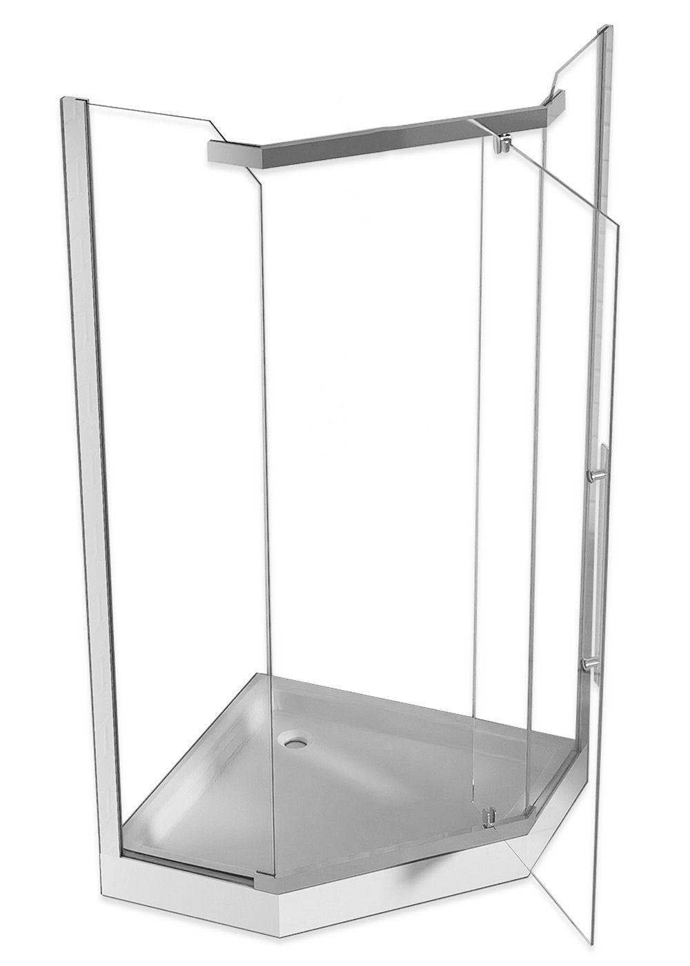 Shower Door 90x90cm 6mm Mampara Diamante con Receptáculo-2