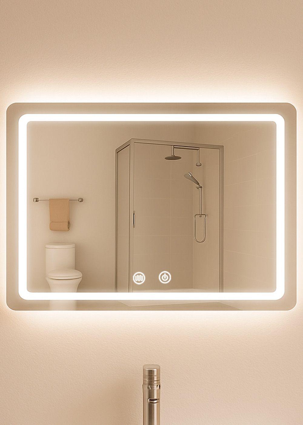 Espejo Rectangular Touch con Luz Led 3 colores 80 x 60 cm-6