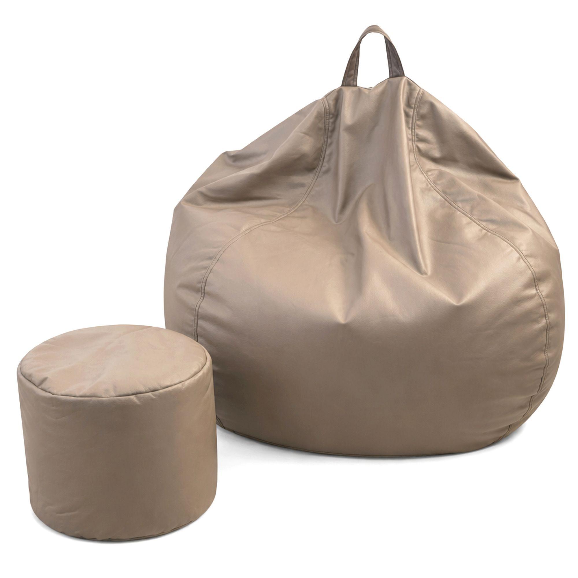 Puff Pera Eco Cuero talla XL Joytek Café 120x80cm-2