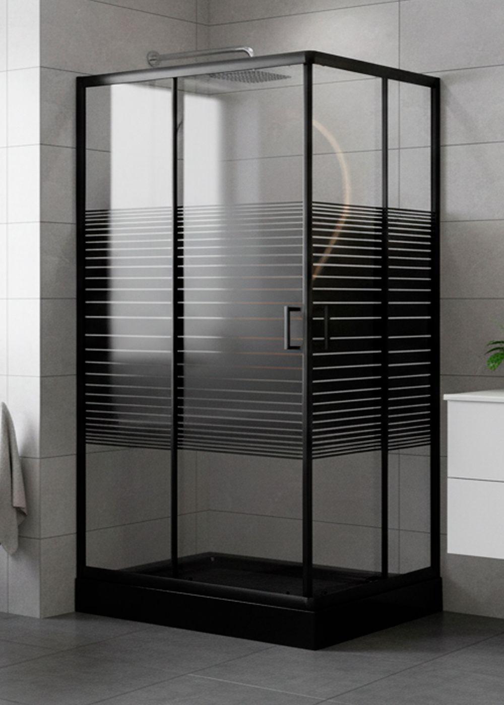 SHOWER DOOR 120X70 RECTANGULAR STRAVA NEGRO-3