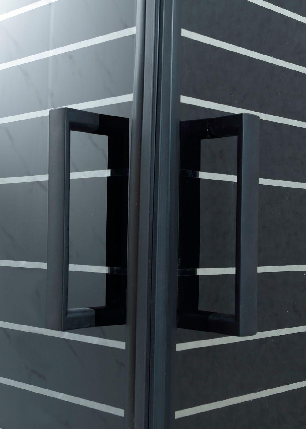 SHOWER DOOR 120X70 RECTANGULAR STRAVA NEGRO-6