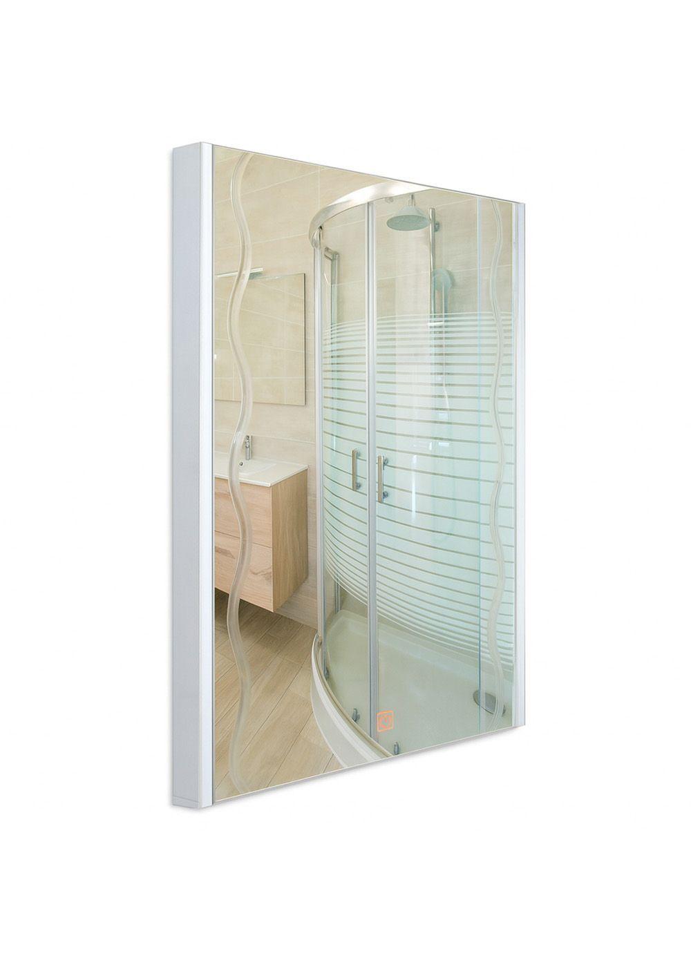 Espejo LED Líneas Curvas Joytek Rectangular 80x60 cm-2