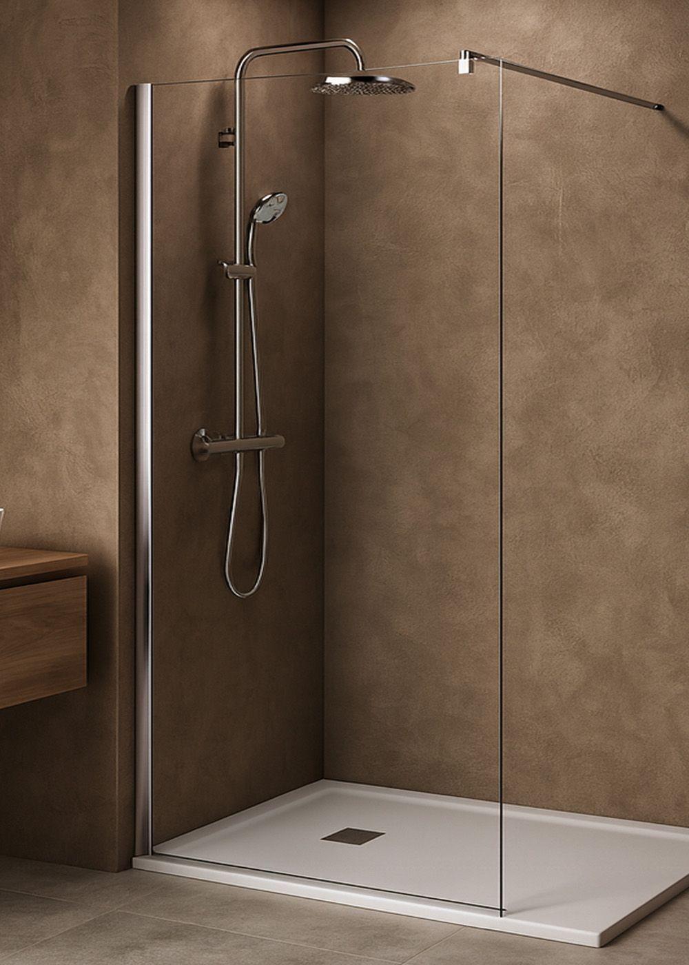 MAMPARA FIJA DE BAÑO RECTA 190X100 TRANSPARENTE 8MM-2