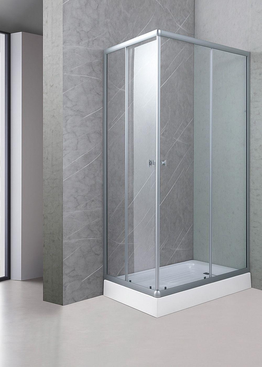 Shower Rectangular Lens Vidrios Transparentes 100x80cm (Incluye Receptáculo)-2