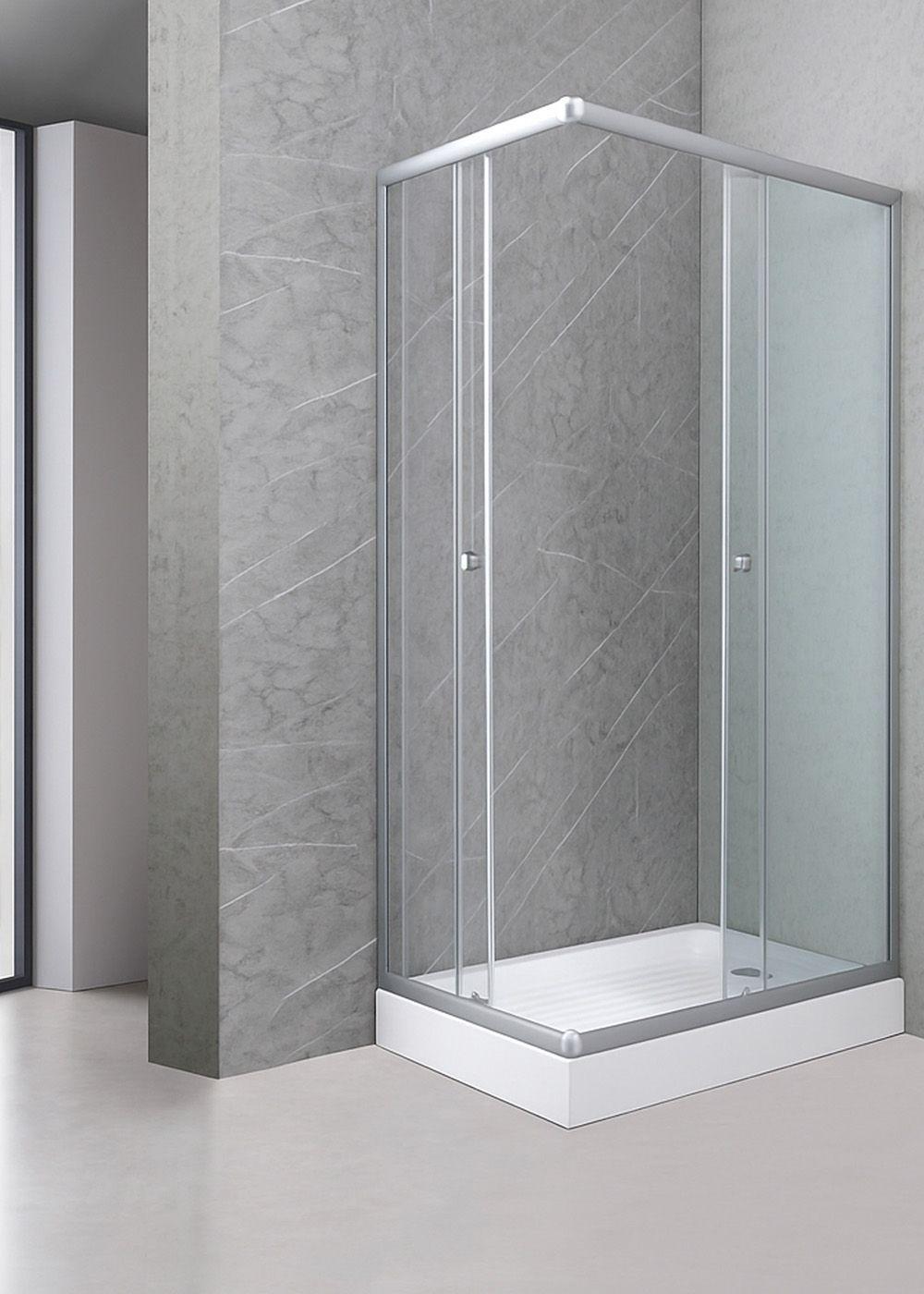 Shower Rectangular Lens Vidrios Transparentes 100x80cm (Incluye Receptáculo)-4