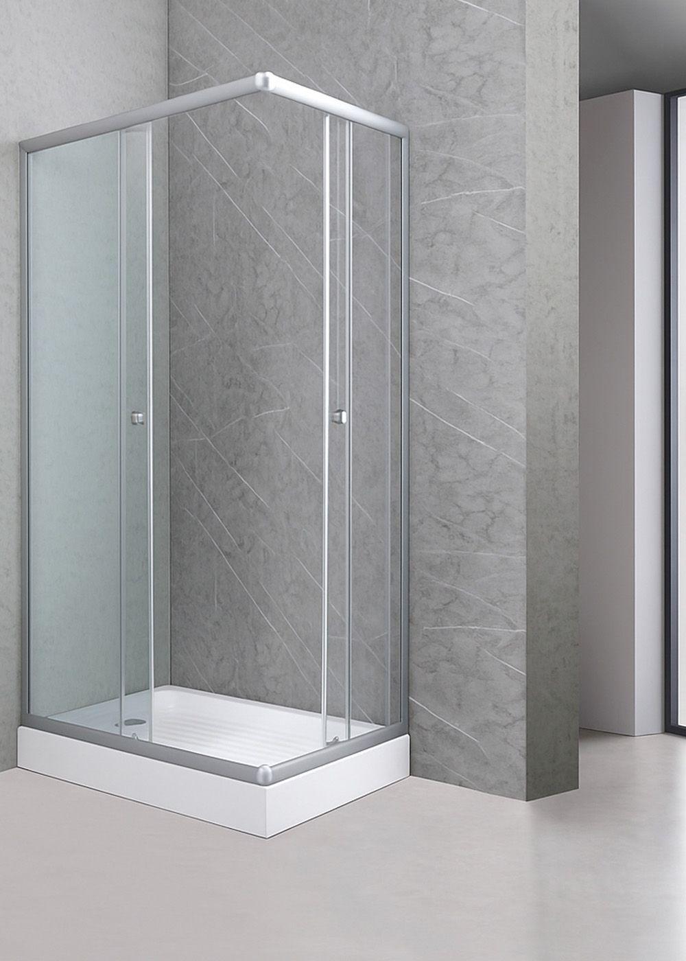 Shower Rectangular Lens Vidrios Transparentes 100x80cm (Incluye Receptáculo)-5