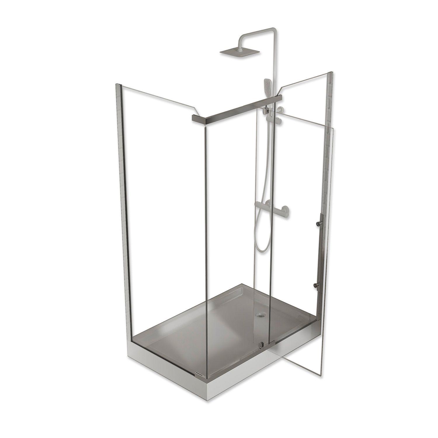 Shower 120x80cm Rectangular Transparente-1