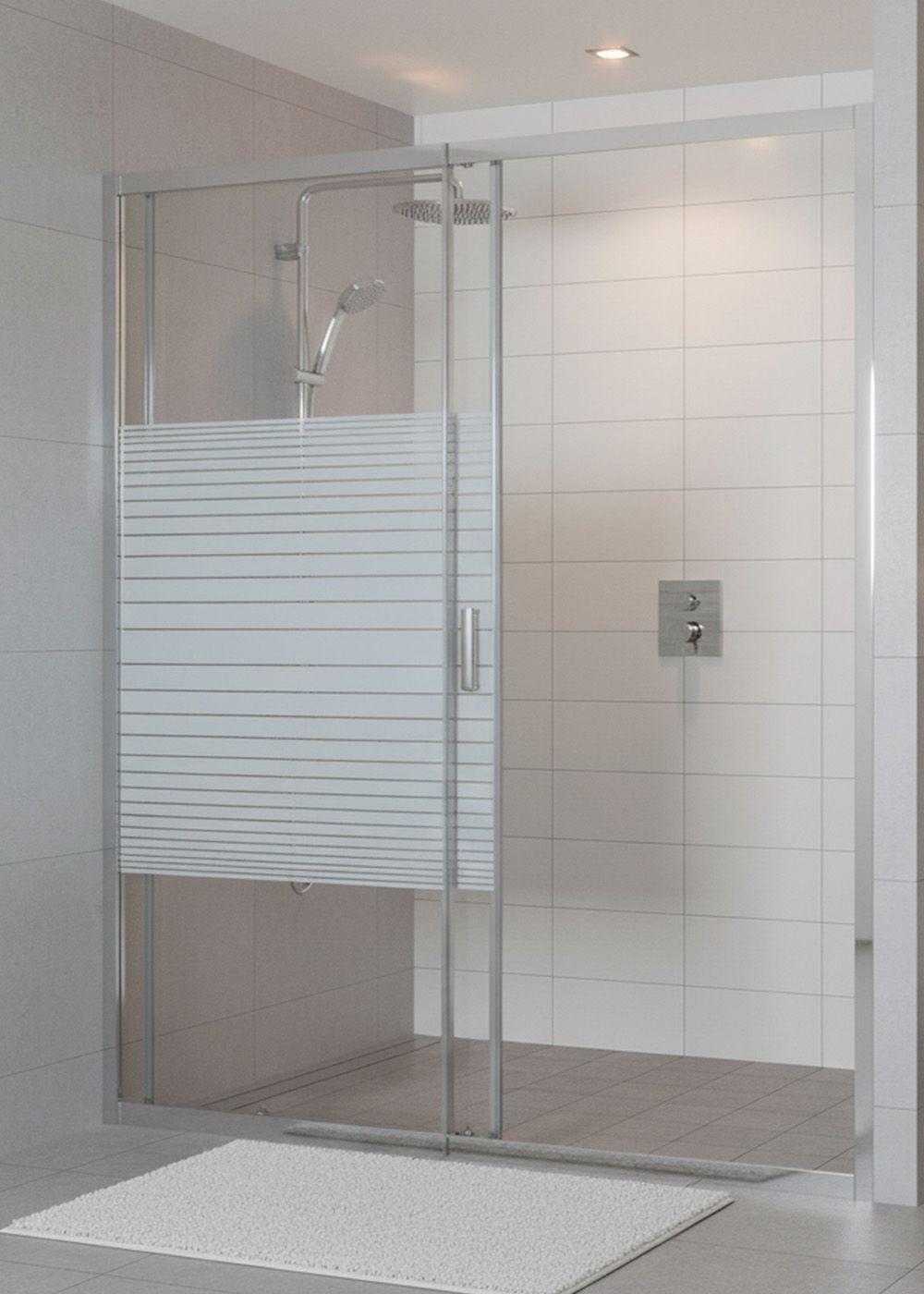 MAMPARA AJUSTABLE DE DUCHA STRAVA 160-180 LINEAS BLANCAS (2 HOJAS)-3