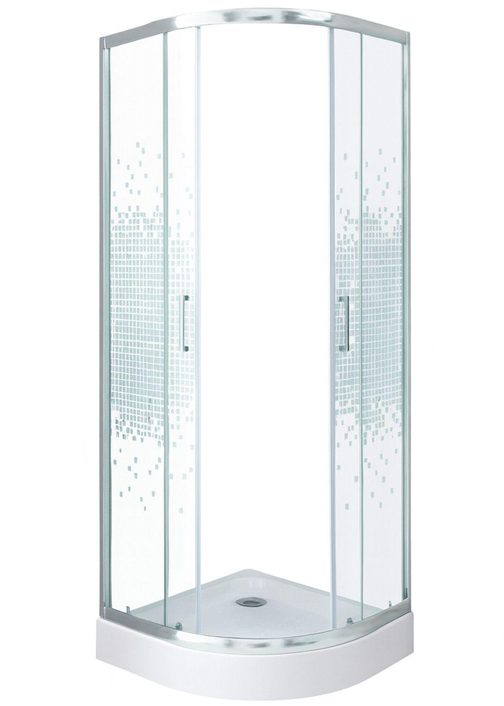 SHOWER DOOR  JOYTEK CURVO MOSAIC WHITE 70X70X199 CM (INCLUYE RECEPTÁCULO)-6