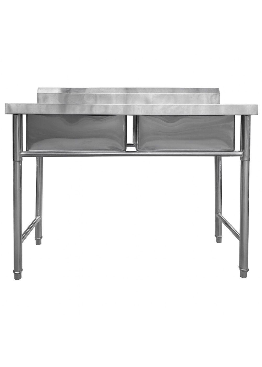 Lavafondo de Acero Inoxidable Doble Joytek 120x60x90 cm-2