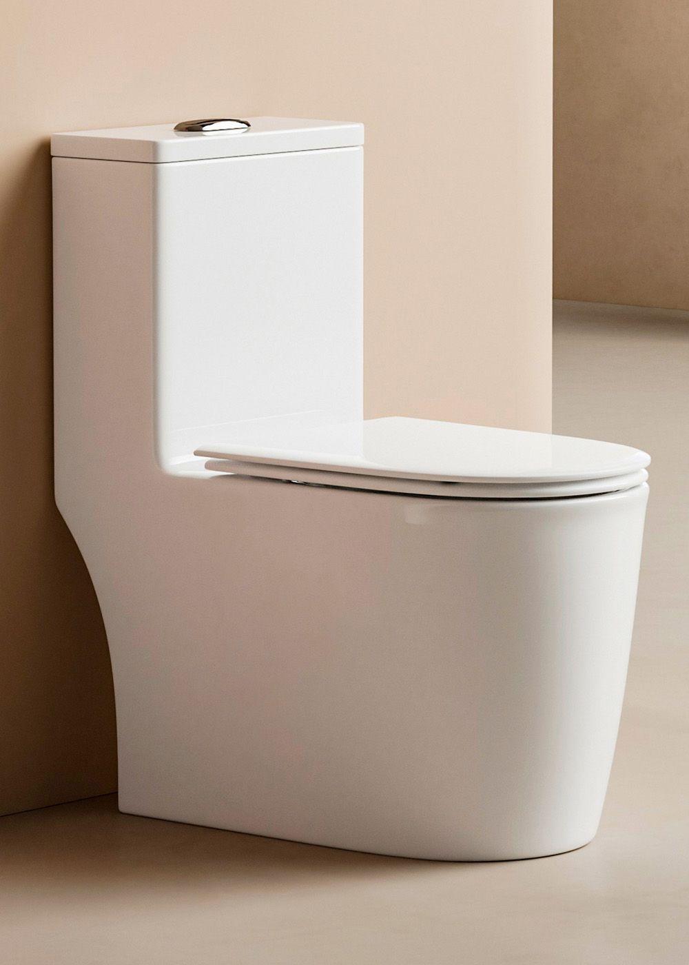 WC One Piece Design 2045 Joytek Descarga a Piso 30 cm Blanco-3