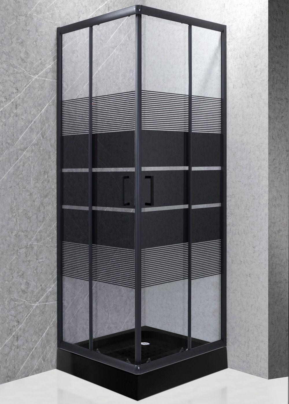 Shower Recto Style Negro 70x70x185cm (Incluye Receptáculo)-2