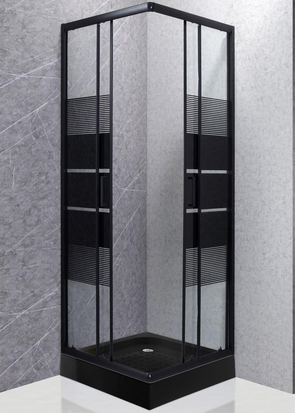 Shower Recto Style Negro 70x70x185cm (Incluye Receptáculo)-3
