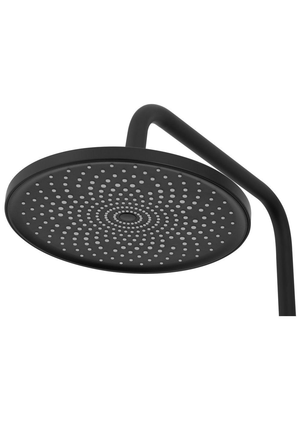 COLUMNA DUCHA TECLADO MONOMANDO 4 FUNCIONES PLATO REDONDO NEGRO-7