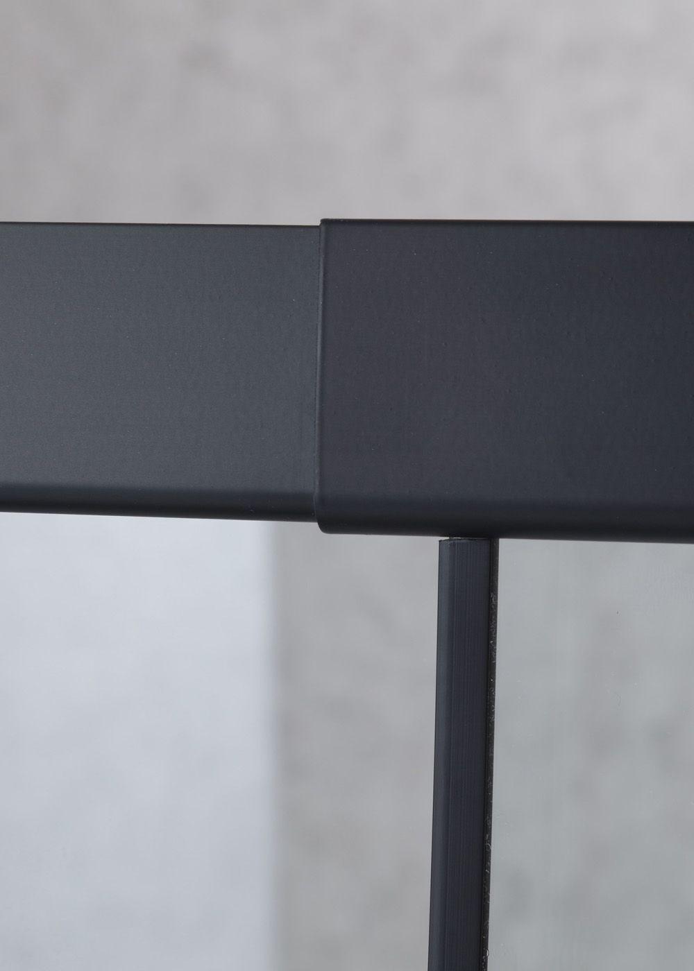 Mampara Ajustable de Ducha 120-140 cm Líneas negras-3