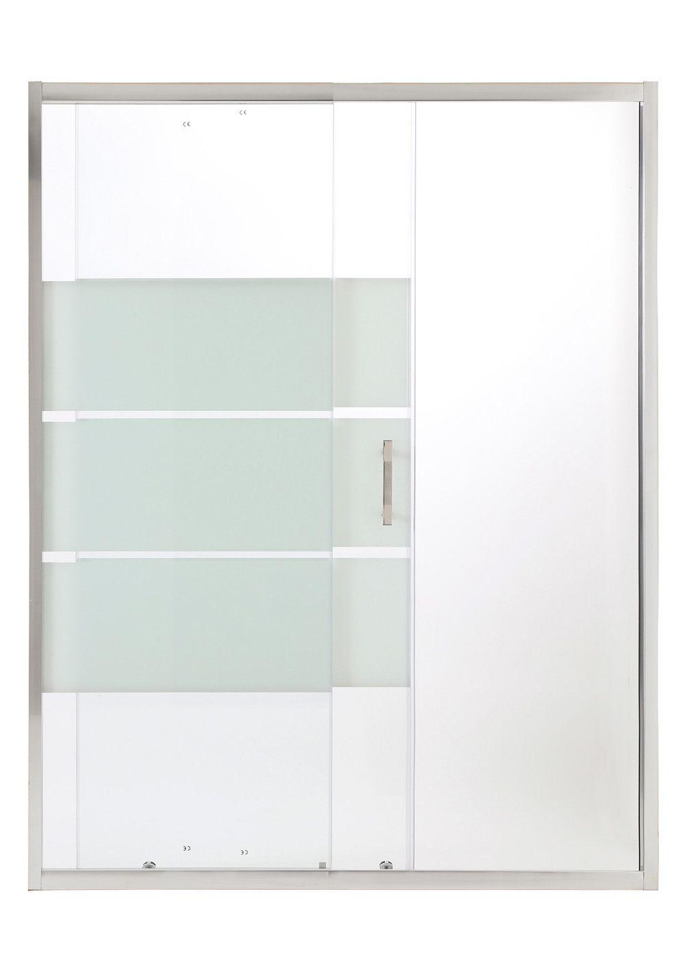 MAMPARA AJUSTABLE DE DUCHA STYLE 140-160 LINEAS BLANCAS (2 HOJAS)-3