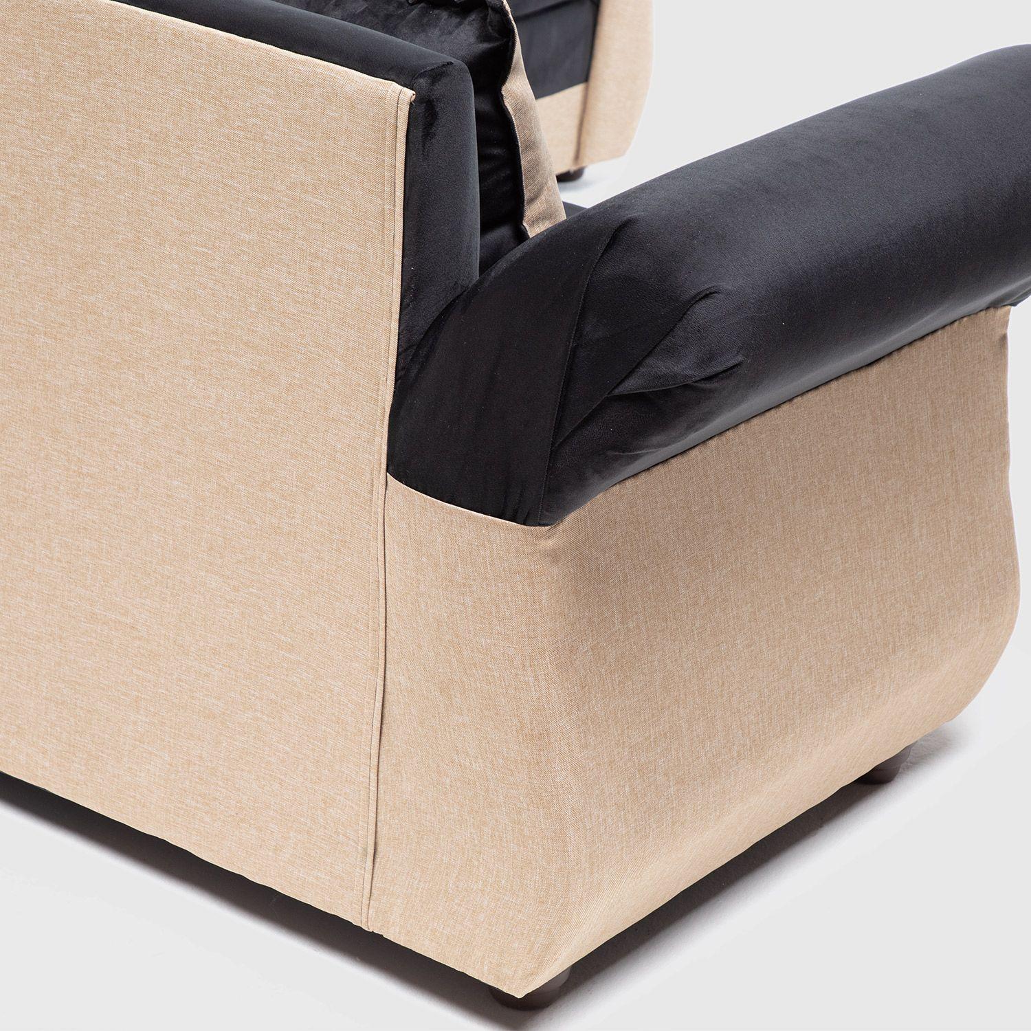 SOFA SECCIONAL NEW IRLANDA BI NEGRO BEIGE-7